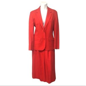 Vtg Pendleton Red Two Piece Suit Jacket & Skirt M